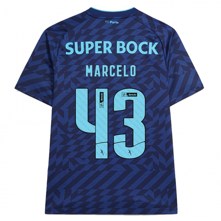 Niño Camiseta Joao Marcelo #43 Azul Marino Equipación Tercera 2024/25 La Camisa México