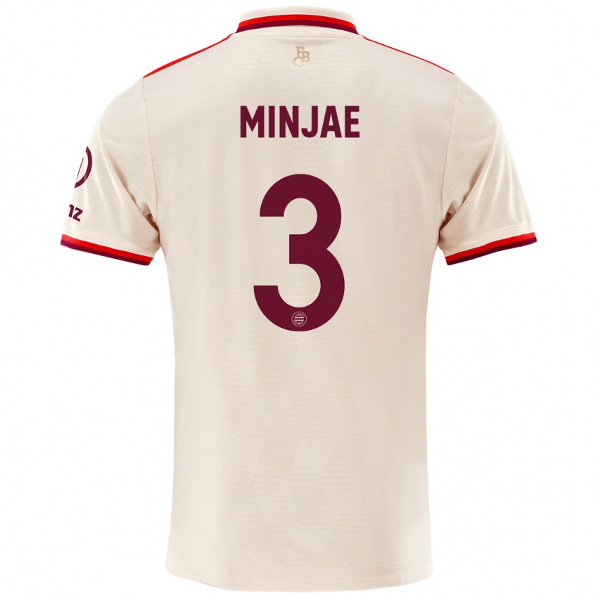 Niño Camiseta Min-Jae Kim #3 Lino Equipación Tercera 2024/25 La Camisa México