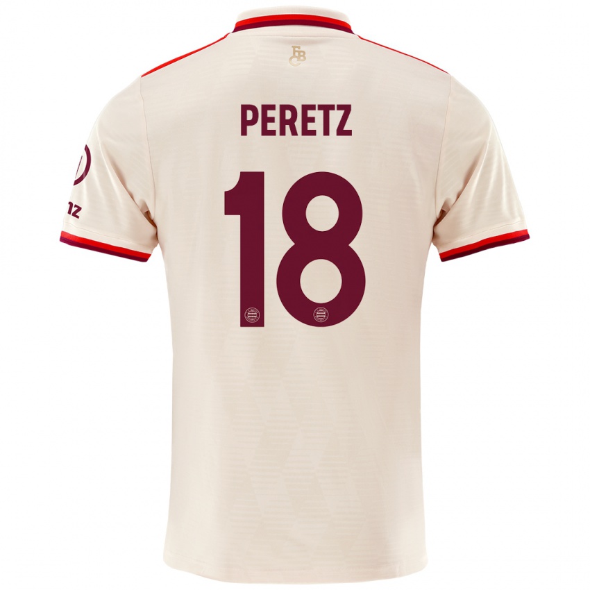 Niño Camiseta Daniel Peretz #18 Lino Equipación Tercera 2024/25 La Camisa México