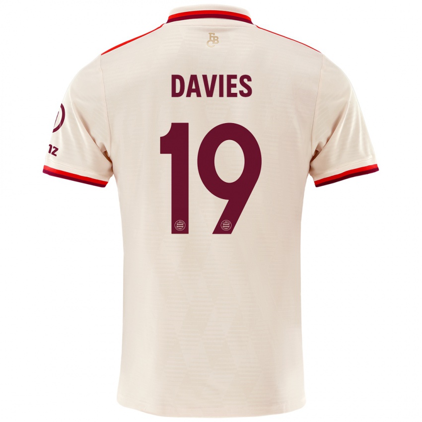 Niño Camiseta Alphonso Davies #19 Lino Equipación Tercera 2024/25 La Camisa México