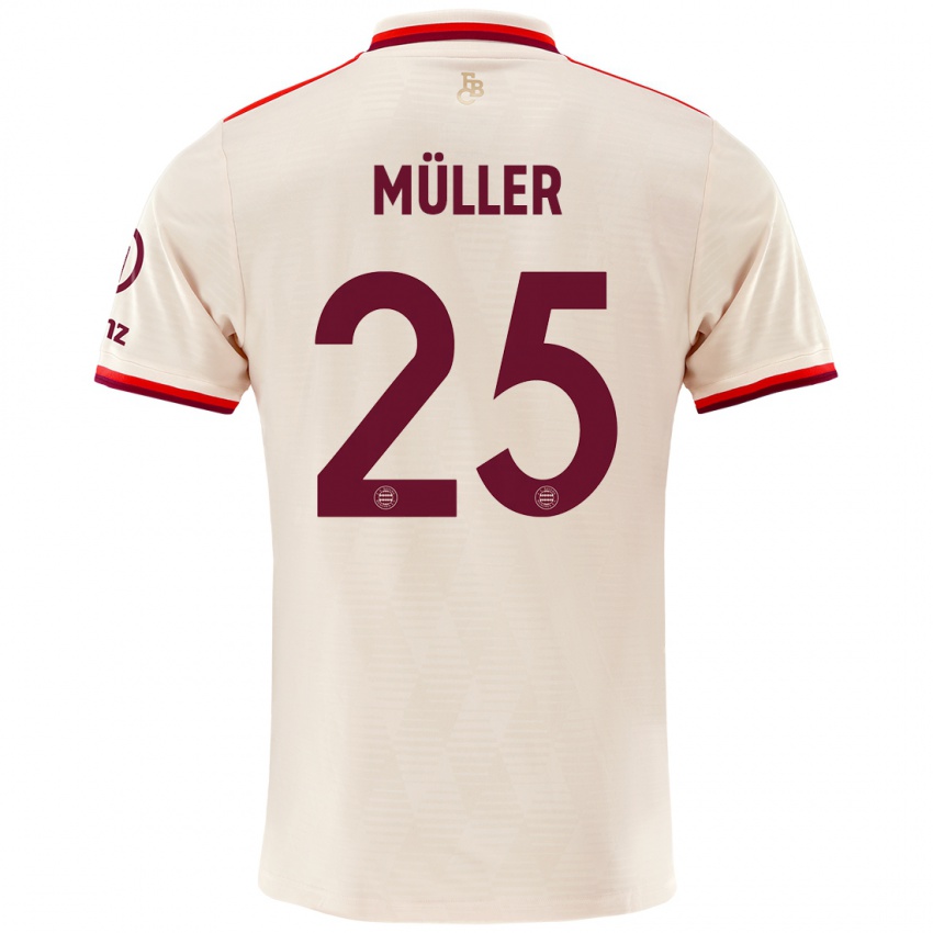 Niño Camiseta Thomas Muller #25 Lino Equipación Tercera 2024/25 La Camisa México