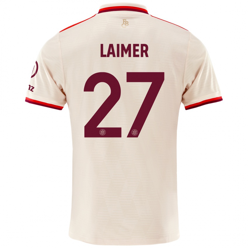 Niño Camiseta Konrad Laimer #27 Lino Equipación Tercera 2024/25 La Camisa México