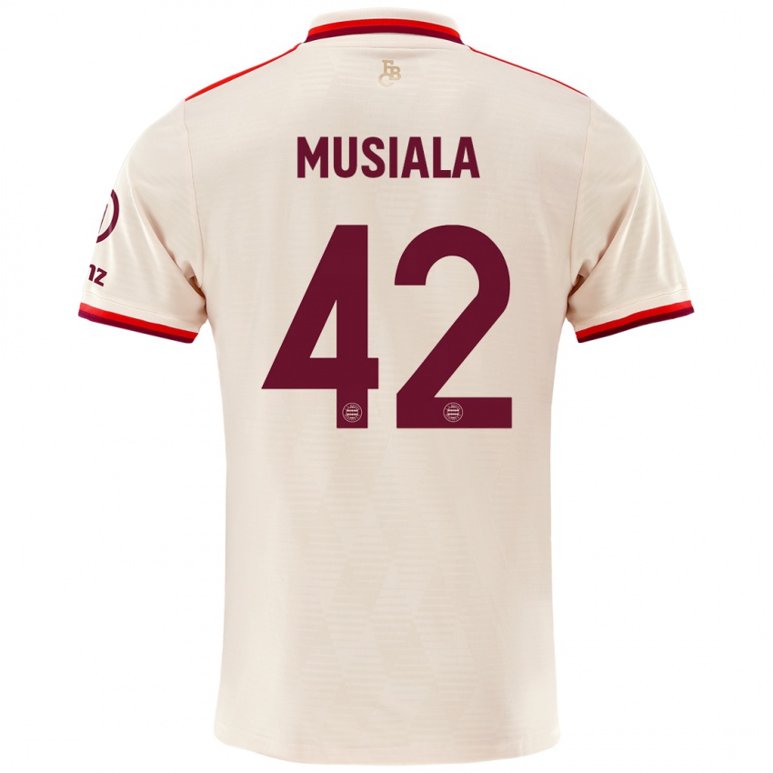 Niño Camiseta Jamal Musiala #42 Lino Equipación Tercera 2024/25 La Camisa México