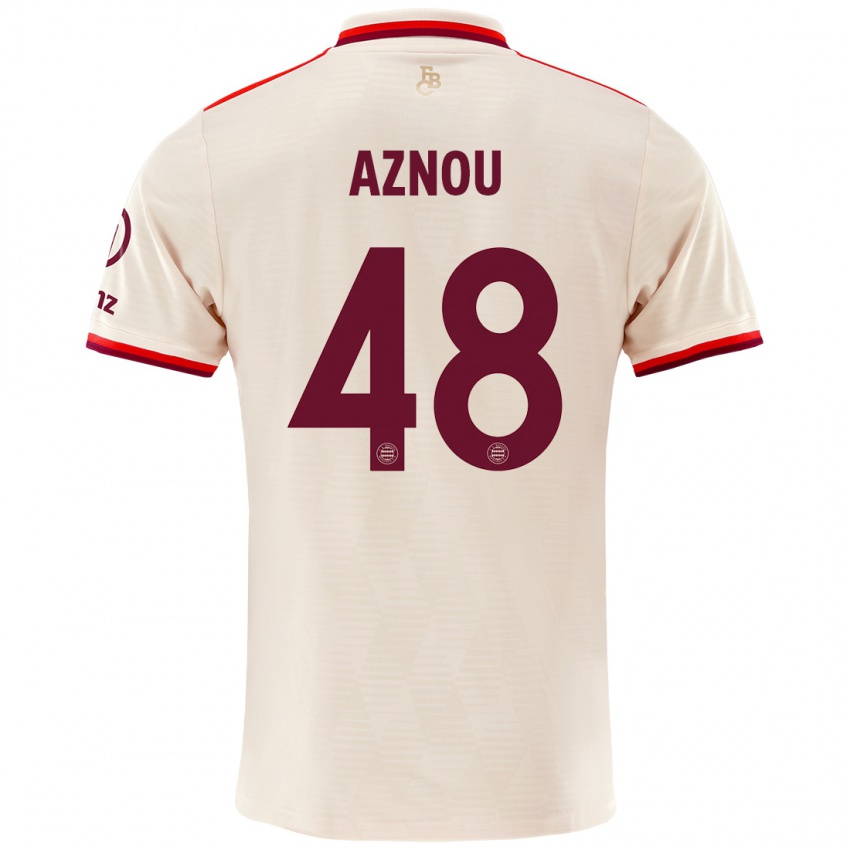 Niño Camiseta Adam Aznou #48 Lino Equipación Tercera 2024/25 La Camisa México