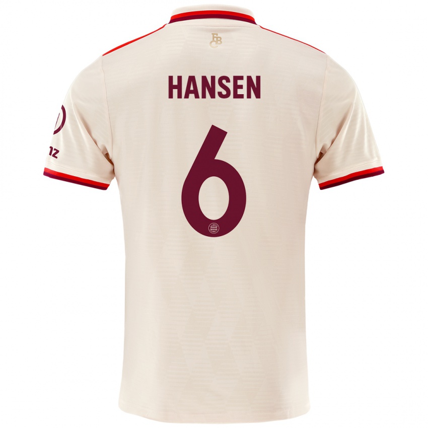 Niño Camiseta Tuva Hansen #6 Lino Equipación Tercera 2024/25 La Camisa México