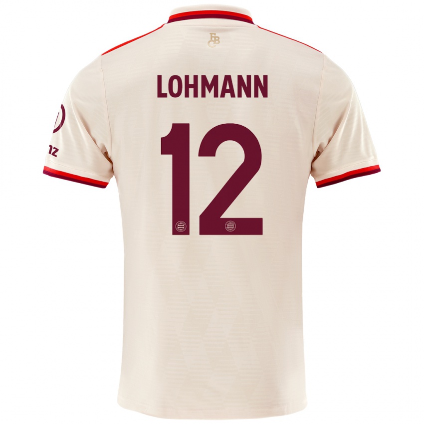 Niño Camiseta Sydney Lohmann #12 Lino Equipación Tercera 2024/25 La Camisa México