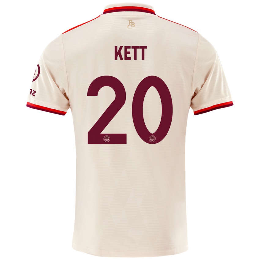 Niño Camiseta Franziska Kett #20 Lino Equipación Tercera 2024/25 La Camisa México