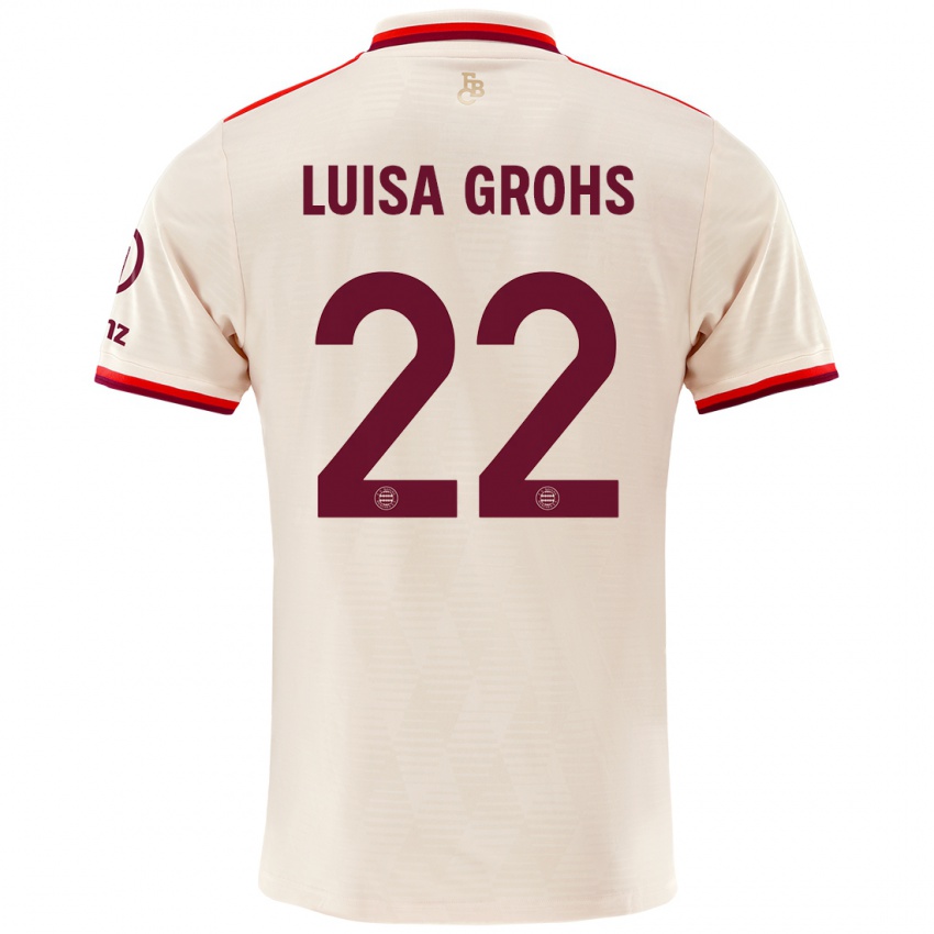 Niño Camiseta Maria Luisa Grohs #22 Lino Equipación Tercera 2024/25 La Camisa México