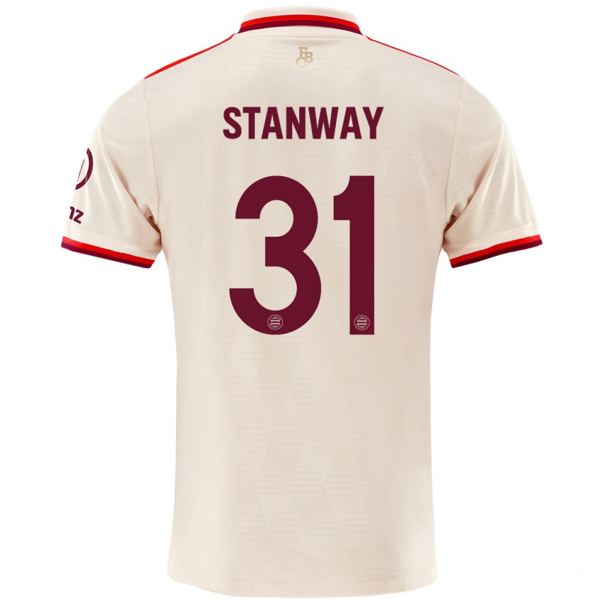 Niño Camiseta Georgia Stanway #31 Lino Equipación Tercera 2024/25 La Camisa México