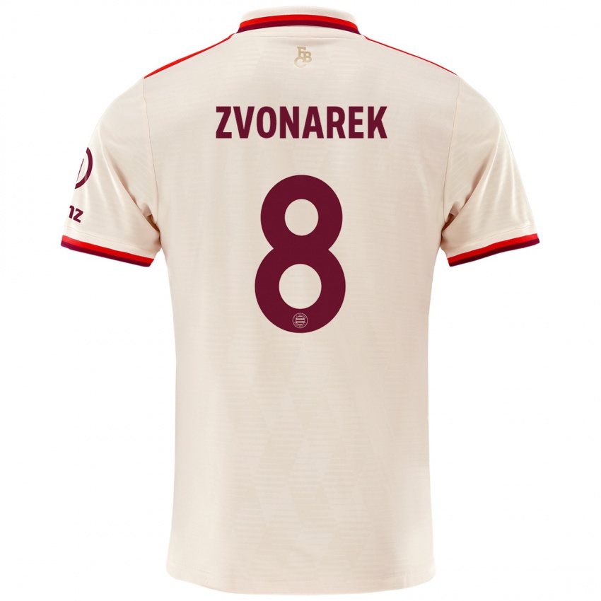 Niño Camiseta Lovro Zvonarek #8 Lino Equipación Tercera 2024/25 La Camisa México