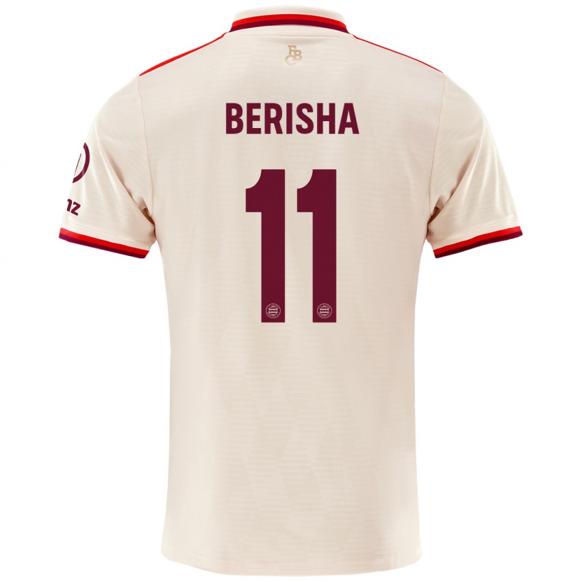 Niño Camiseta Dion Berisha #11 Lino Equipación Tercera 2024/25 La Camisa México