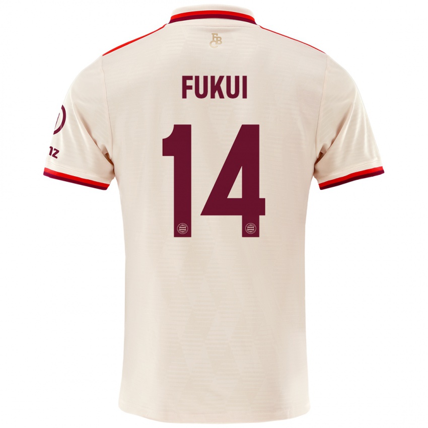 Niño Camiseta Taichi Fukui #14 Lino Equipación Tercera 2024/25 La Camisa México