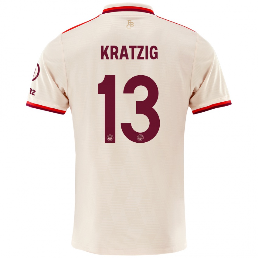 Niño Camiseta Frans Kratzig #13 Lino Equipación Tercera 2024/25 La Camisa México