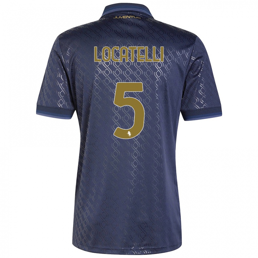 Niño Camiseta Manuel Locatelli #5 Azul Marino Equipación Tercera 2024/25 La Camisa México