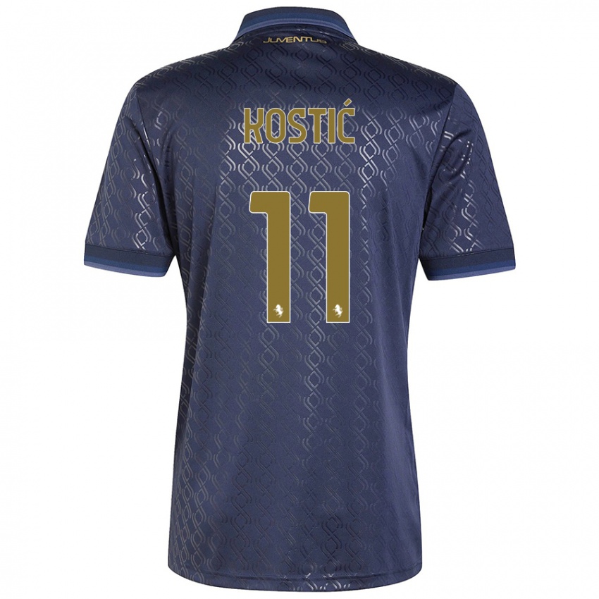 Niño Camiseta Filip Kostic #11 Azul Marino Equipación Tercera 2024/25 La Camisa México