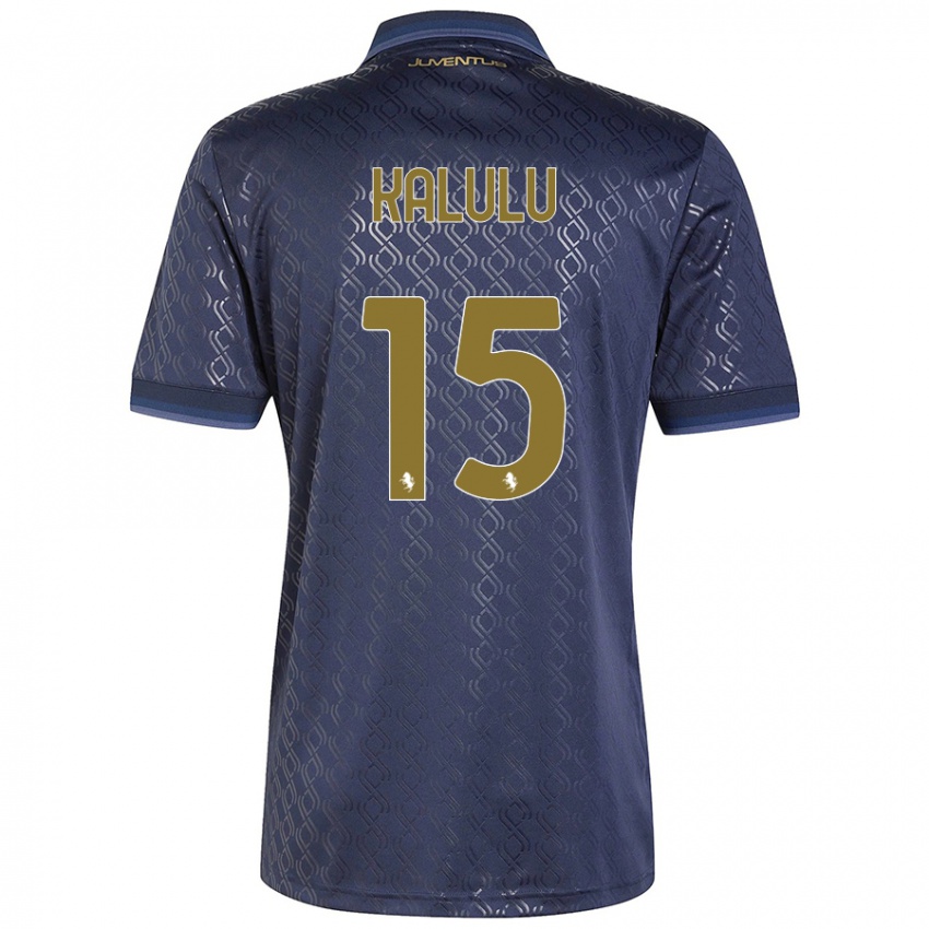 Niño Camiseta Pierre Kalulu #15 Azul Marino Equipación Tercera 2024/25 La Camisa México