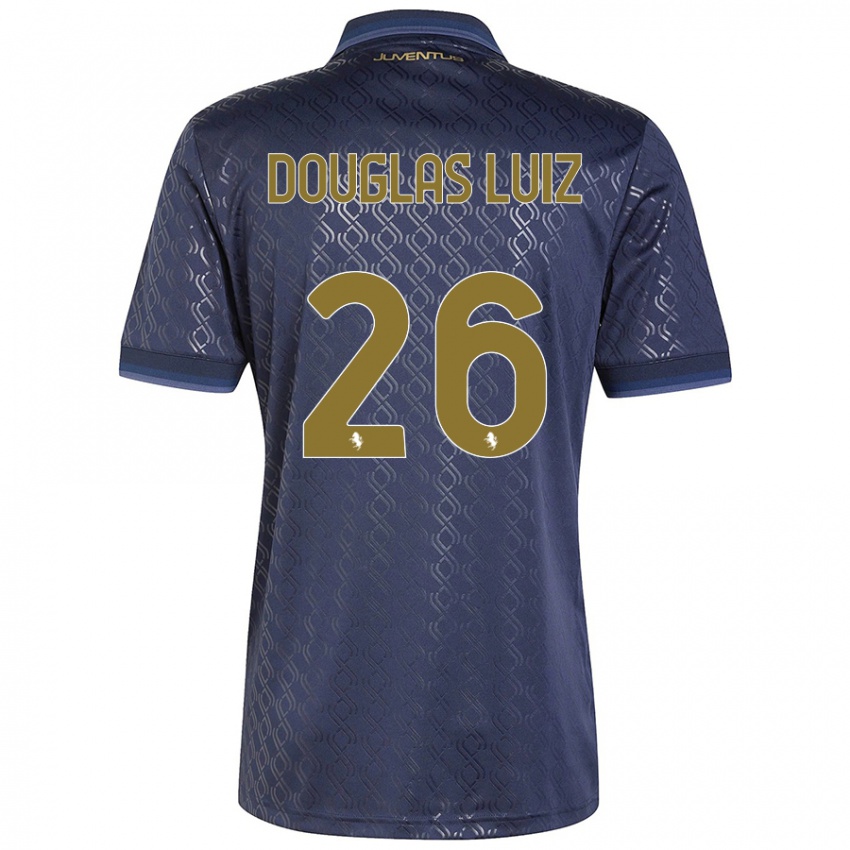 Niño Camiseta Douglas Luiz #26 Azul Marino Equipación Tercera 2024/25 La Camisa México