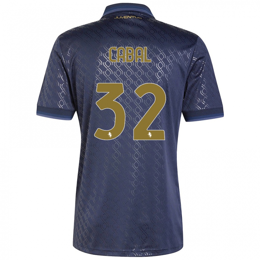 Niño Camiseta Juan Cabal #32 Azul Marino Equipación Tercera 2024/25 La Camisa México