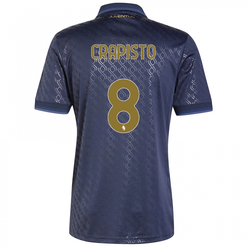 Niño Camiseta Francesco Crapisto #8 Azul Marino Equipación Tercera 2024/25 La Camisa México