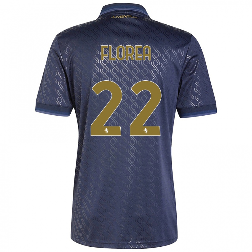 Niño Camiseta Andrei Florea #22 Azul Marino Equipación Tercera 2024/25 La Camisa México