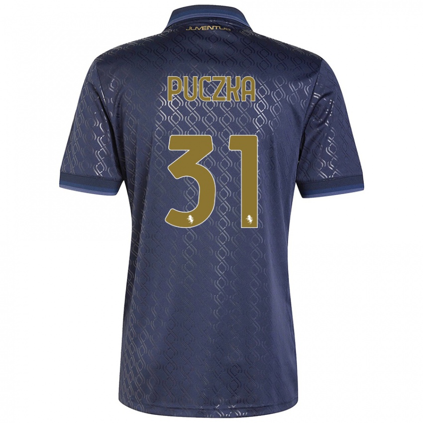 Niño Camiseta David Puczka #31 Azul Marino Equipación Tercera 2024/25 La Camisa México