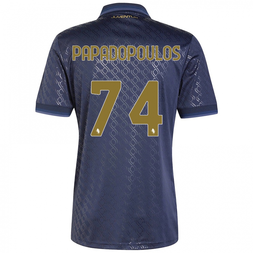 Niño Camiseta Christos Papadopoulos #74 Azul Marino Equipación Tercera 2024/25 La Camisa México