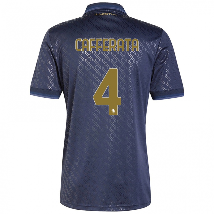 Niño Camiseta Federica Cafferata #4 Azul Marino Equipación Tercera 2024/25 La Camisa México