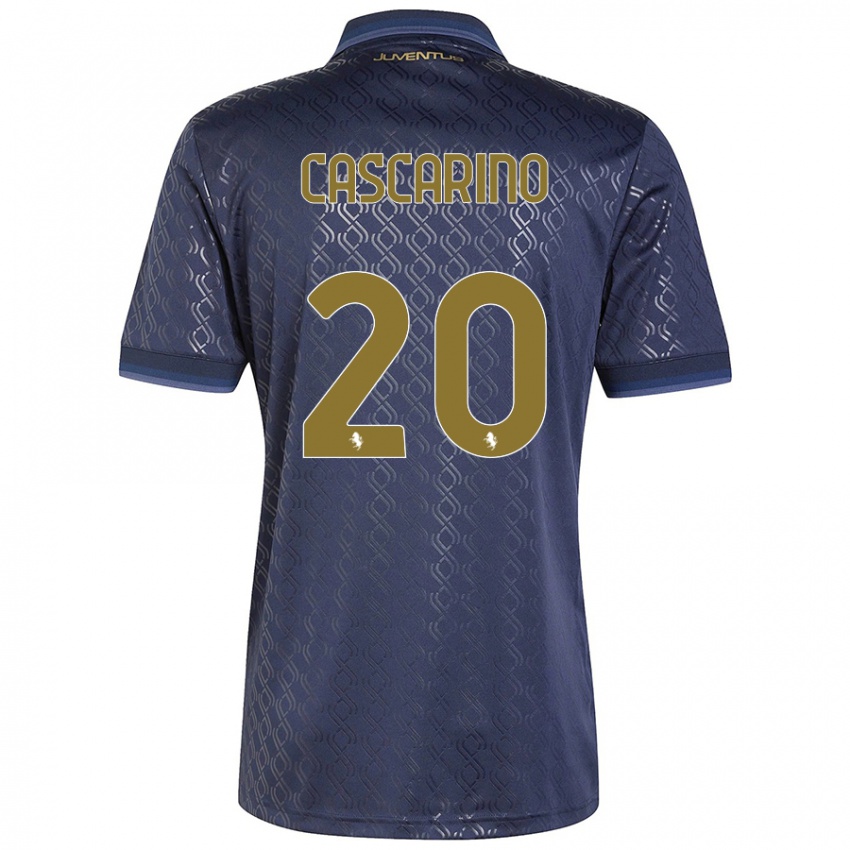 Niño Camiseta Estelle Cascarino #20 Azul Marino Equipación Tercera 2024/25 La Camisa México