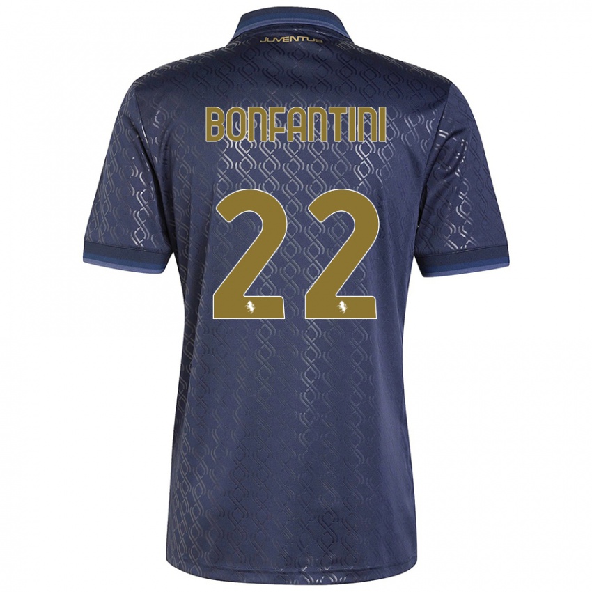 Niño Camiseta Agnese Bonfantini #22 Azul Marino Equipación Tercera 2024/25 La Camisa México