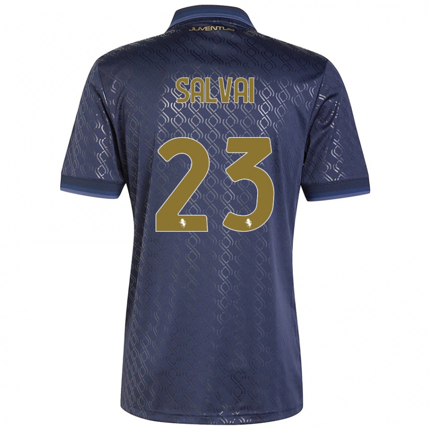 Niño Camiseta Cecilia Salvai #23 Azul Marino Equipación Tercera 2024/25 La Camisa México