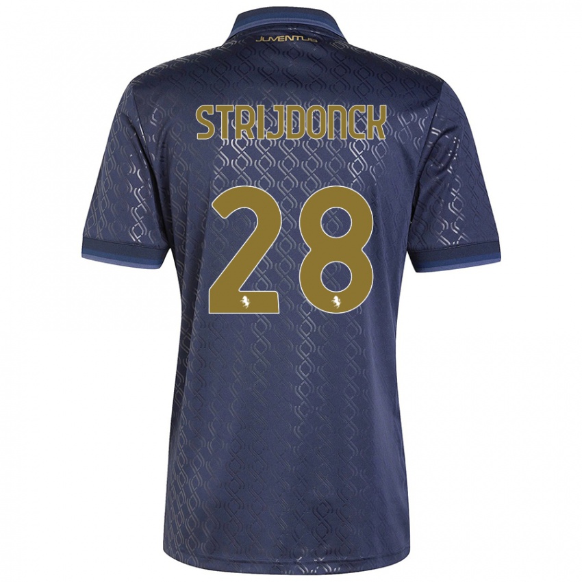 Niño Camiseta Bayron Strijdonck #28 Azul Marino Equipación Tercera 2024/25 La Camisa México