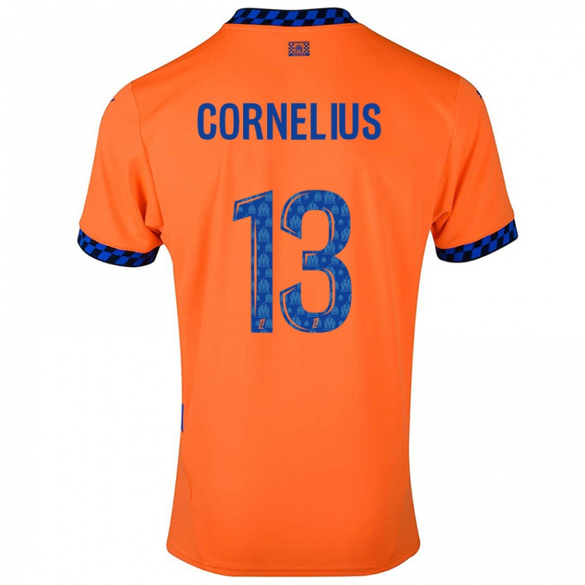 Niño Camiseta Derek Cornelius #13 Naranja Azul Oscuro Equipación Tercera 2024/25 La Camisa México