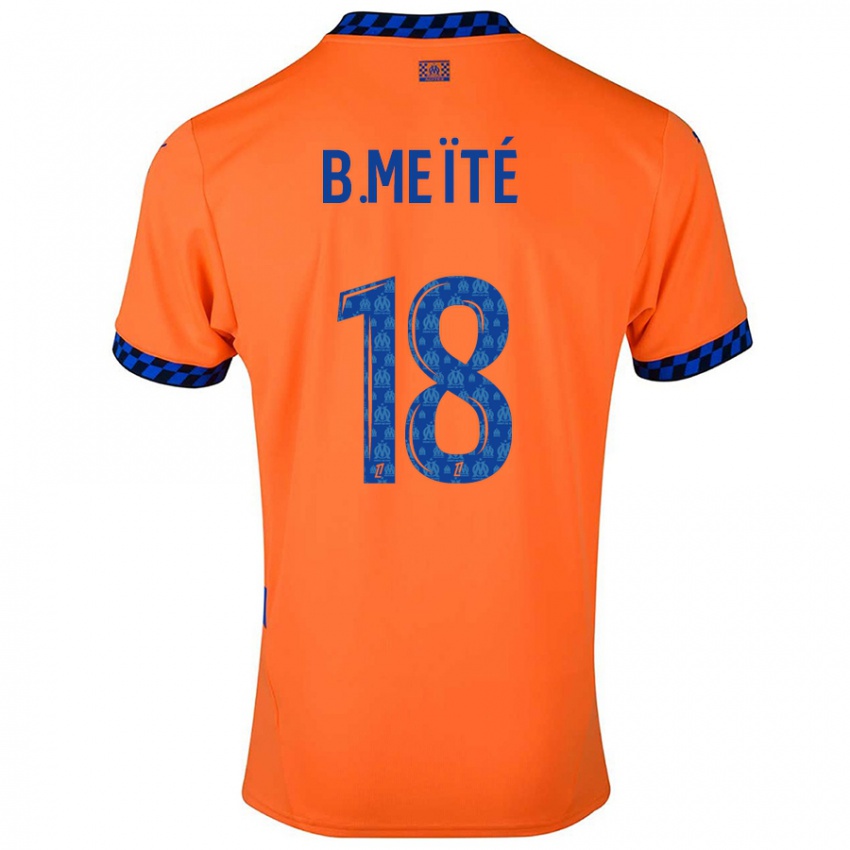 Niño Camiseta Bamo Meïté #18 Naranja Azul Oscuro Equipación Tercera 2024/25 La Camisa México