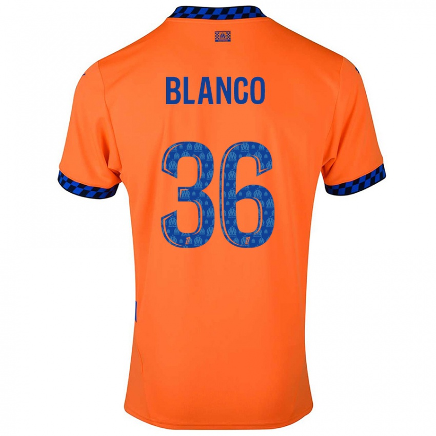 Niño Camiseta Ruben Blanco #36 Naranja Azul Oscuro Equipación Tercera 2024/25 La Camisa México