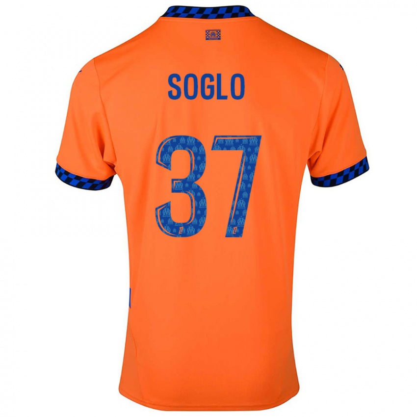 Niño Camiseta Emran Soglo #37 Naranja Azul Oscuro Equipación Tercera 2024/25 La Camisa México