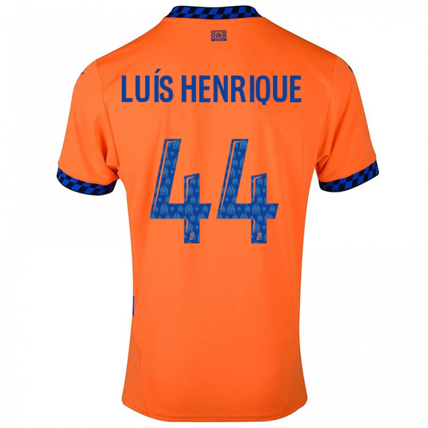 Niño Camiseta Luis Henrique #44 Naranja Azul Oscuro Equipación Tercera 2024/25 La Camisa México