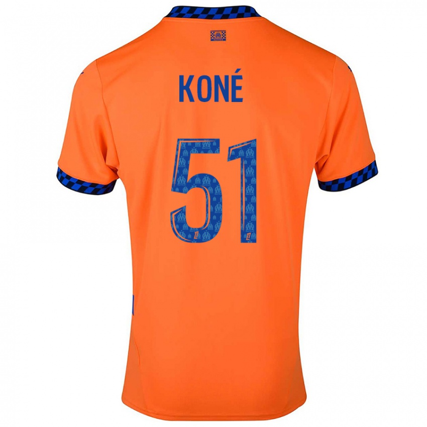 Niño Camiseta Ismaël Koné #51 Naranja Azul Oscuro Equipación Tercera 2024/25 La Camisa México