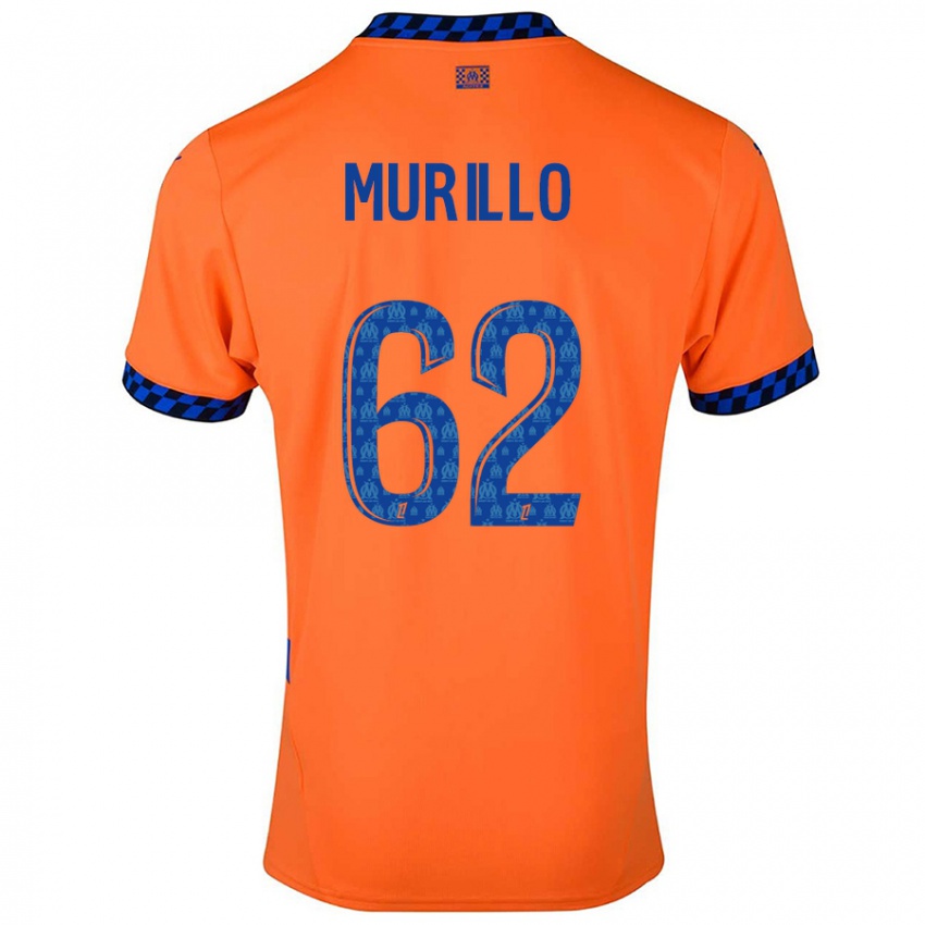 Niño Camiseta Amir Murillo #62 Naranja Azul Oscuro Equipación Tercera 2024/25 La Camisa México