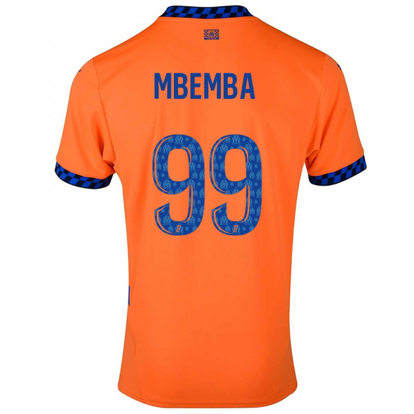 Niño Camiseta Chancel Mbemba #99 Naranja Azul Oscuro Equipación Tercera 2024/25 La Camisa México