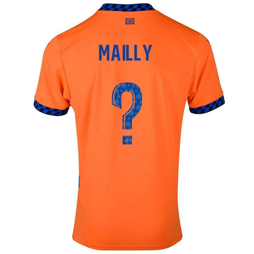 Niño Camiseta Evan Mailly #0 Naranja Azul Oscuro Equipación Tercera 2024/25 La Camisa México