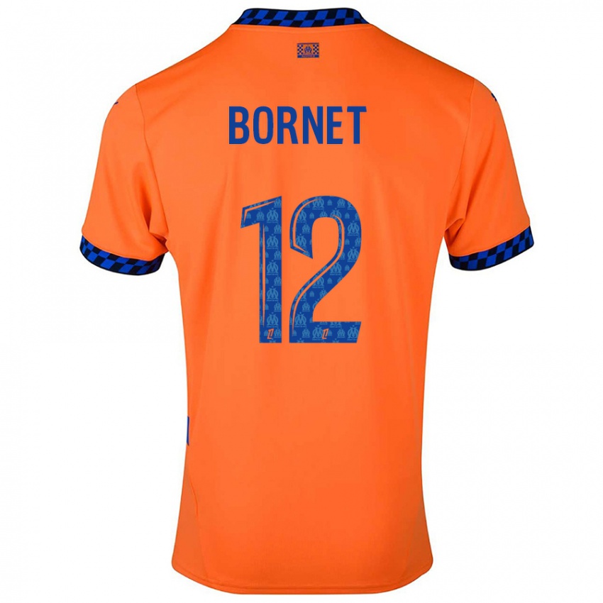 Niño Camiseta Camille Bornet #12 Naranja Azul Oscuro Equipación Tercera 2024/25 La Camisa México