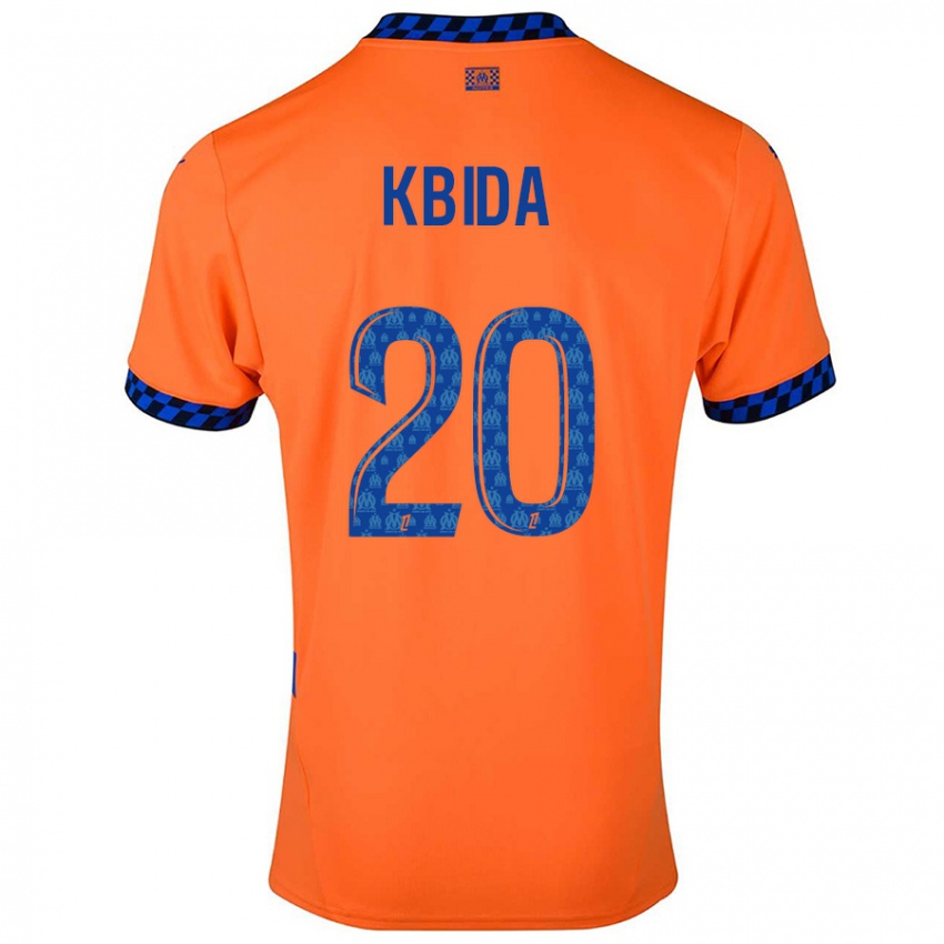 Niño Camiseta Inès Kbida #20 Naranja Azul Oscuro Equipación Tercera 2024/25 La Camisa México