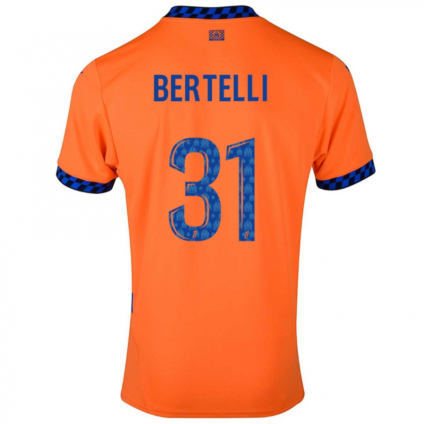 Niño Camiseta Ugo Bertelli #31 Naranja Azul Oscuro Equipación Tercera 2024/25 La Camisa México