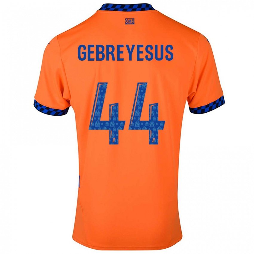 Niño Camiseta Esey Gebreyesus #44 Naranja Azul Oscuro Equipación Tercera 2024/25 La Camisa México