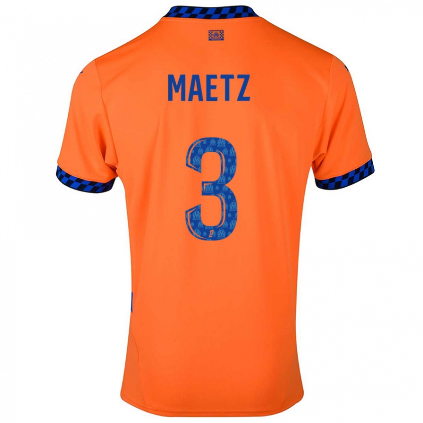 Niño Camiseta Agathe Maetz #3 Naranja Azul Oscuro Equipación Tercera 2024/25 La Camisa México