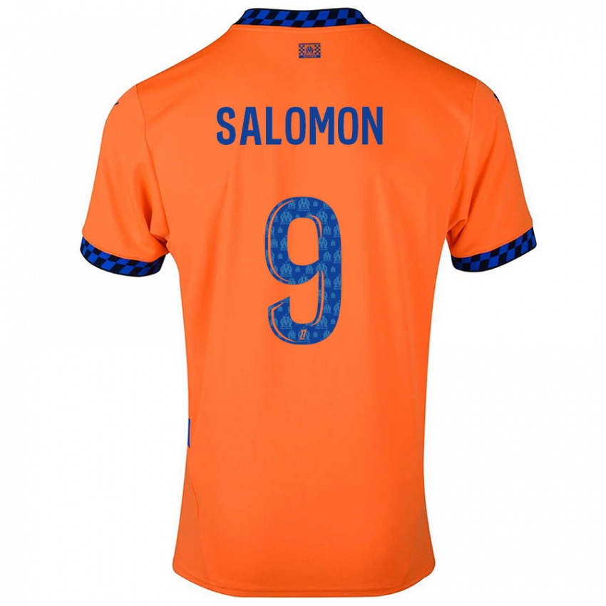 Niño Camiseta Maeva Salomon #9 Naranja Azul Oscuro Equipación Tercera 2024/25 La Camisa México