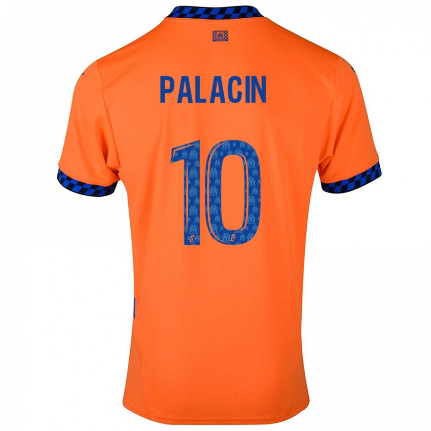 Niño Camiseta Sara Palacin #10 Naranja Azul Oscuro Equipación Tercera 2024/25 La Camisa México