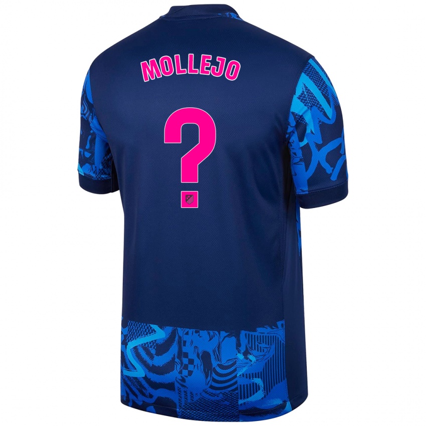 Niño Camiseta Victor Mollejo #0 Azul Real Equipación Tercera 2024/25 La Camisa México