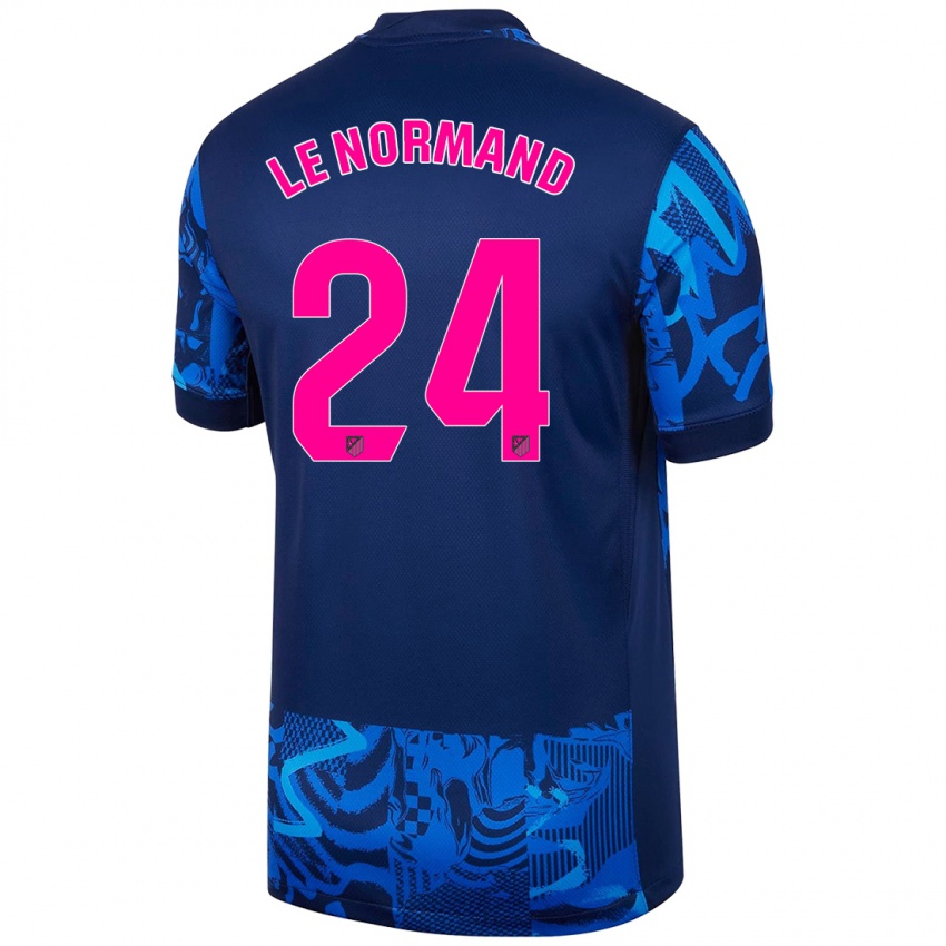 Niño Camiseta Robin Le Normand #24 Azul Real Equipación Tercera 2024/25 La Camisa México