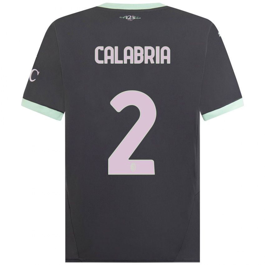 Niño Camiseta Davide Calabria #2 Gris Equipación Tercera 2024/25 La Camisa México